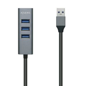 Hub USB 3.0 Aisens A106-0507/ 4xUSB/ Gris 8436574705546 A106-0507 AIS-HUB A106-0507