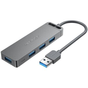 Hub USB 3.0 Vention CHLHB/ 4xUSB/ 1xMicroUSB PD/ Gris 6922794773639 CHLHB VEN-HUB CHLHB