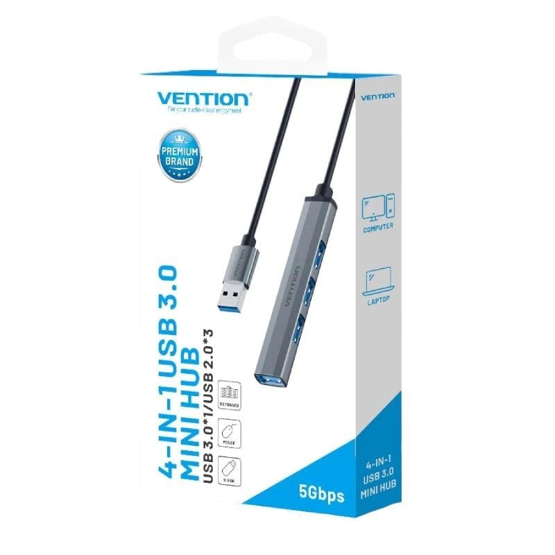 Hub USB 3.0 Vention CKOHB/ 4xUSB/ Gris - Imagen 4