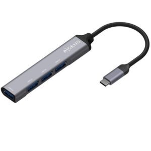 Hub USB Tipo-C Aisens A109-0541/ 4xUSB/ Gris 8436574706321 A109-0541 AIS-HUB A109-0541