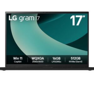 2 cm (17") WQXGA 32 GB LPDDR5x-SDRAM 1 TB SSD Wi-Fi 7 (802.11be) Windows 11 Home Español Negro 8806096454169 | P/N: 17Z90T-G.AD88B | Ref. Artículo: 1395144