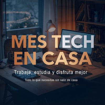 Escritorio con pc y pantalla en un entorno de trabajo en casa, acompañado de elementos de estudio y decoración.