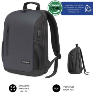 Mochila Subblim Xpand Air Padding Backpack para Portátiles hasta 15.6"/ 21L/ Puerto USB/ Negro 8436586743697 SUBBP-5NXAP01 SUB-MOCHI BP-5NXAP01