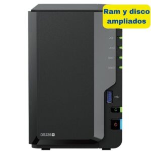 NAS Synology Diskstation DS225+/ 2 Bahías 3.5"- 2.5"/ 6GB DDR4/ 8TB/ Formato Torre 8435797000407 DS225+/6G 8TB SYN-NAS DS225 PLUS 6GB 8TB