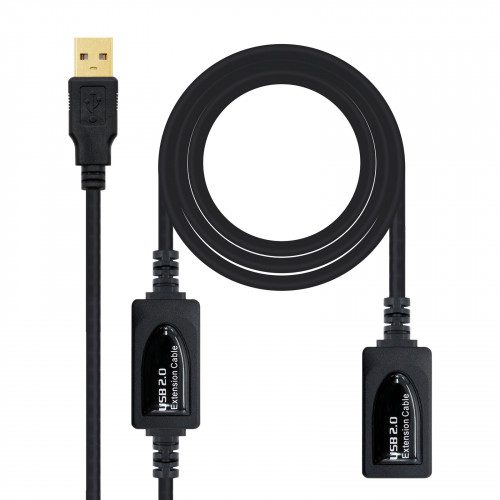 Nanocable 10.01.0213 cable USB 15 m 2.0 USB A Negro - Imagen 3
