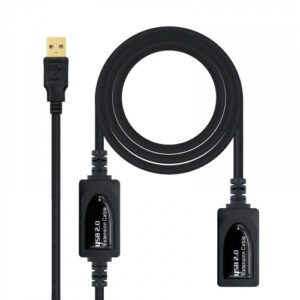 Nanocable 10.01.0213 cable USB 15 m 2.0 USB A Negro 8433281007031 | P/N: 10.01.0213 | Ref. Artículo: 50781