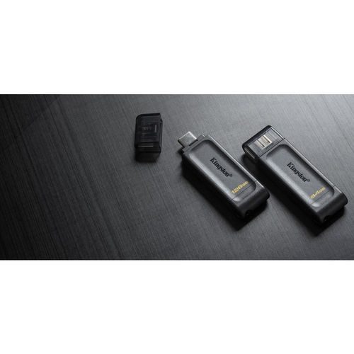 PENDRIVE KINGSTON 128GB USB-C 3.2 DT70 NEGRO - Imagen 2