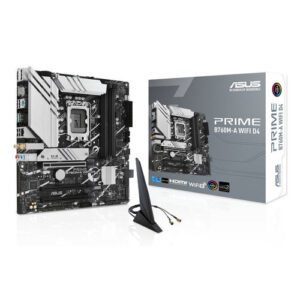 PLACA ASUS PRIME B760M-A WIFI D4 INTEL1700 4DDR4 HDMI PCIE4.0 M.2 USB3.2 MATX 4711081982661 P/N: 90MB1CX0-M1EAY0 | Ref. Artículo: 90MB1CX0-M1EAY0