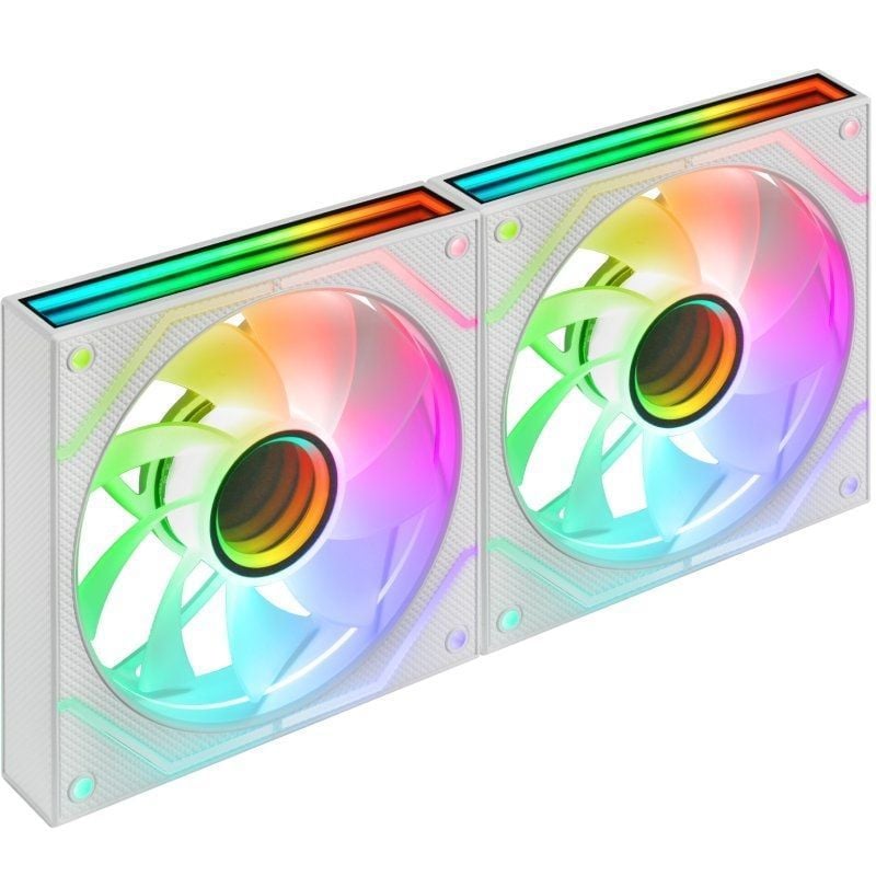 Pack 2 Ventiladores Mars Gaming MF-3DPROX2R/ 12cm/ ARGB/ Blancos - Imagen 2