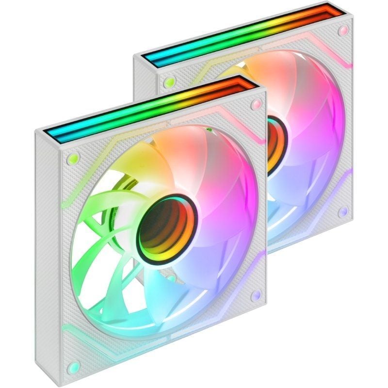 Pack 2 Ventiladores Mars Gaming MF-3DPROX2R/ 12cm/ ARGB/ Blancos - Imagen 3