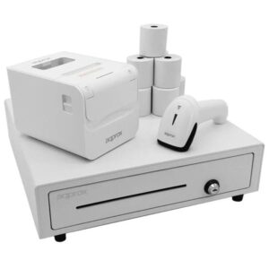 Pack Approx appPOSPACK4180WH V2 Cajón Portamonedas/ Impresora Térmica/ Lector de Códigos y Rollos Térmicos 8435099529996 APPPOSPACK4180WH2D APP-CAJON PACK 4180 WH V2