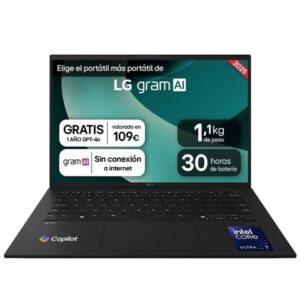 Portátil LG Gram 14ZD90T-G.AX88B Intel Core Ultra 7-255H/ 32GB/ 1TB SSD/ 14"/ Sin Sistema Operativo 8806096666722 14ZD90T-G.AX88B LGP-14ZD90T-G AX88B