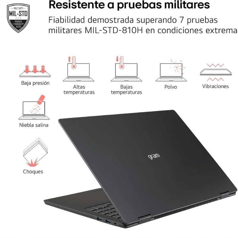 Portátil LG Gram 16Z90RU-G.AA55B Intel Core i5-1334U/ 16GB/ 512GB SSD/ 16"/ Win11 - Imagen 4