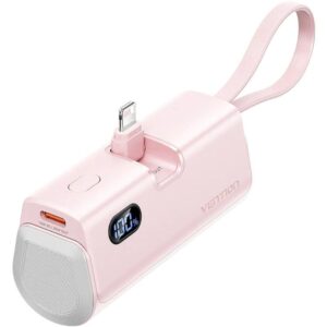 Powerbank 4800mAh Vention FHRP0/ 22.5W/ Rosa/ Incluye Cable USB Tipo-C y Lightning 6922794784628 FHRP0 VEN-BAT FHRP0