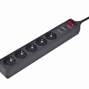 REGLETA GEMBIRD 5 TOMAS PROTECCION ANTIPICOS NEGRO 3M 8716309065504 SPG5-C-10