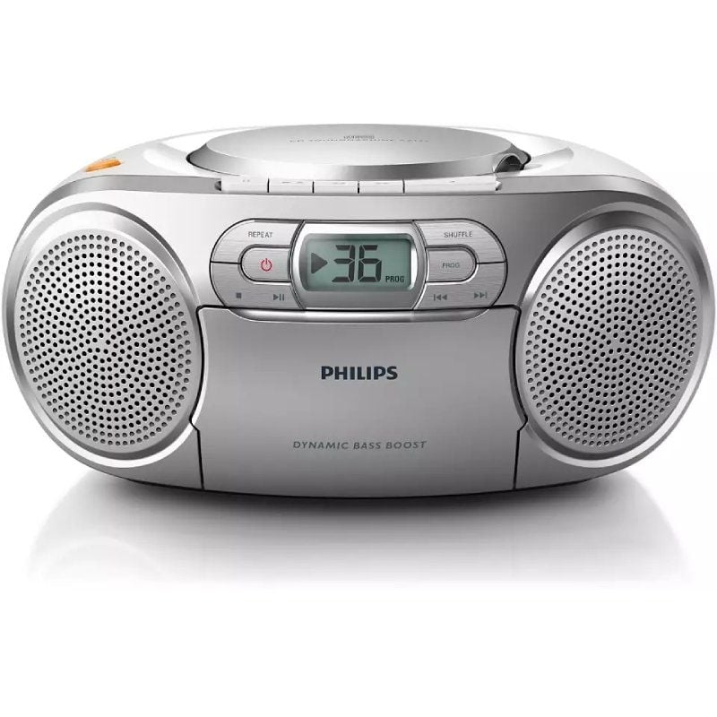 Radio CD Philips AZ127/12/ 2W/ con Cable/ a Pilas/ Gris 8712581660192 AZ127/12 PHIL-CD AZ127 12