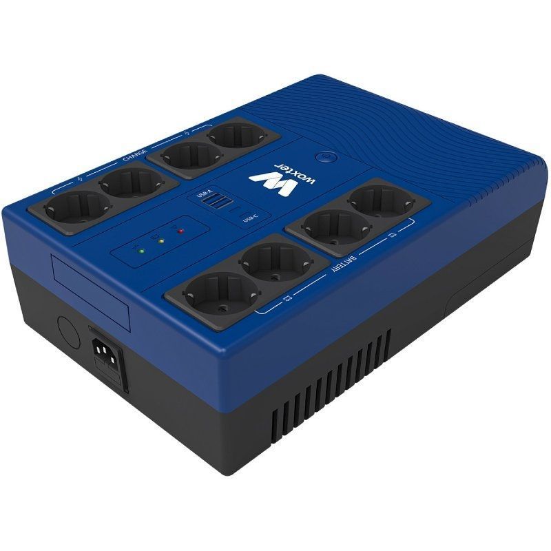 SAI Línea Interactiva Woxter Multibase UPS 800 VA/ 800VA-480W/ 8 Salidas/ Formato Torre - Imagen 2