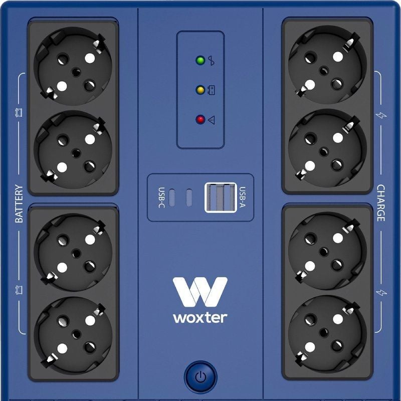SAI Línea Interactiva Woxter Multibase UPS 800 VA/ 800VA-480W/ 8 Salidas/ Formato Torre - Imagen 3