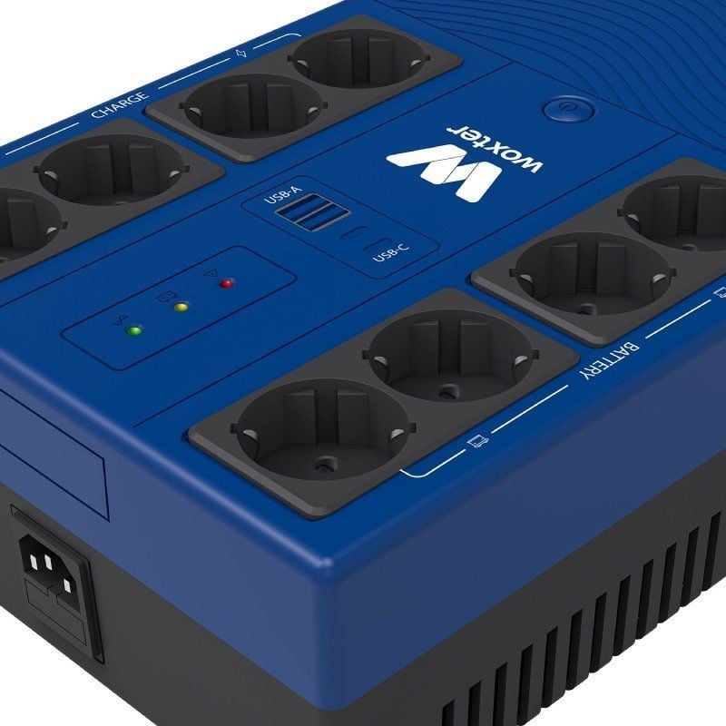 SAI Línea Interactiva Woxter Multibase UPS 800 VA/ 800VA-480W/ 8 Salidas/ Formato Torre - Imagen 4