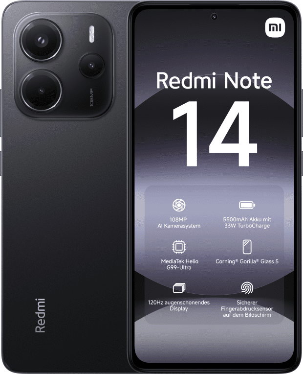 SMARTPHONE REDMI NOTE 14 4G 6GB/128GB NEGRO 6932554408008 MZB0J01EU