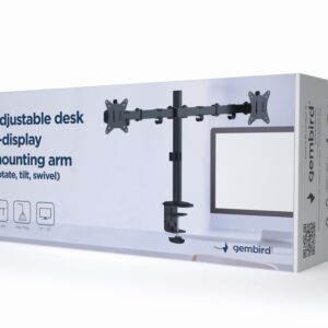 SOPORTE DE PARED GEMBIRD PARA TV (INCLINABLE) 2 PANTALLAS 17-32'' HASTA 9 KG 8716309126076 MA-D2-01