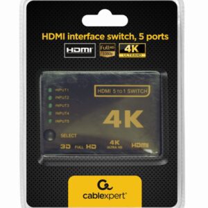 SWITCH HDMI GEMBIRD 5 PUERTOS 8716309087049 DSW-HDMI-53