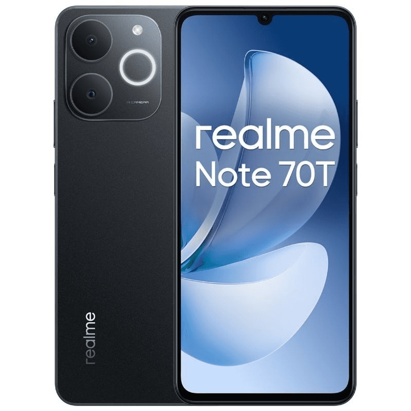 Smartphone Realme Note 70T 4GB/ 128GB/ 6.74"/ Negro Obsidiana 6941764469662 REAL-SP NOTE 70T 4-128 BK