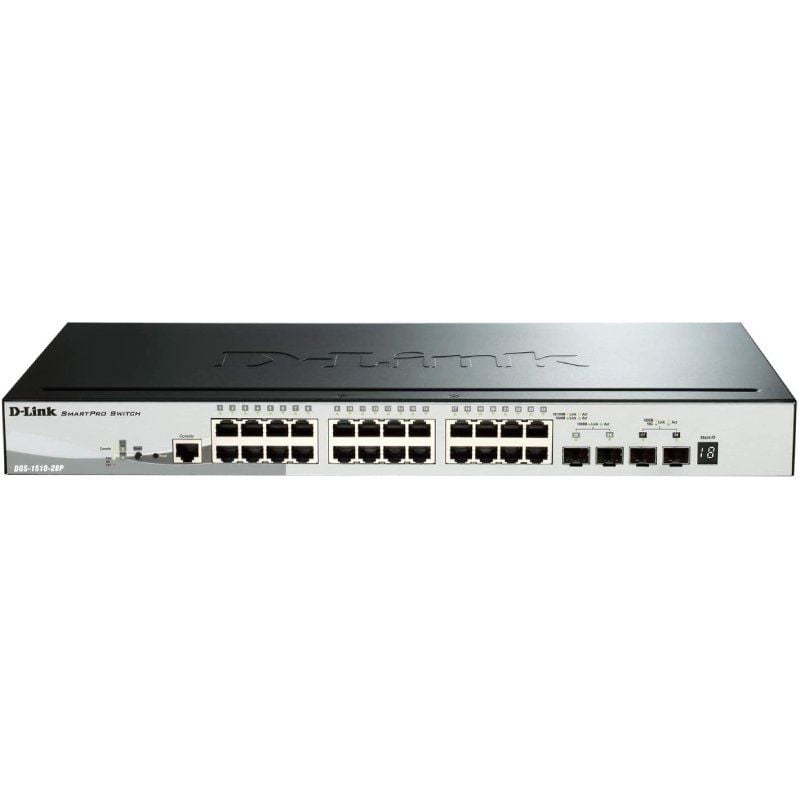 Switch D-Link Smart DGS-1510-28P 28 Puertos/ RJ-45 10/100/1000 PoE/ SFP 790069467936 DGS-1510-28P/E DLK-SWITCH DGS-1510-28P E