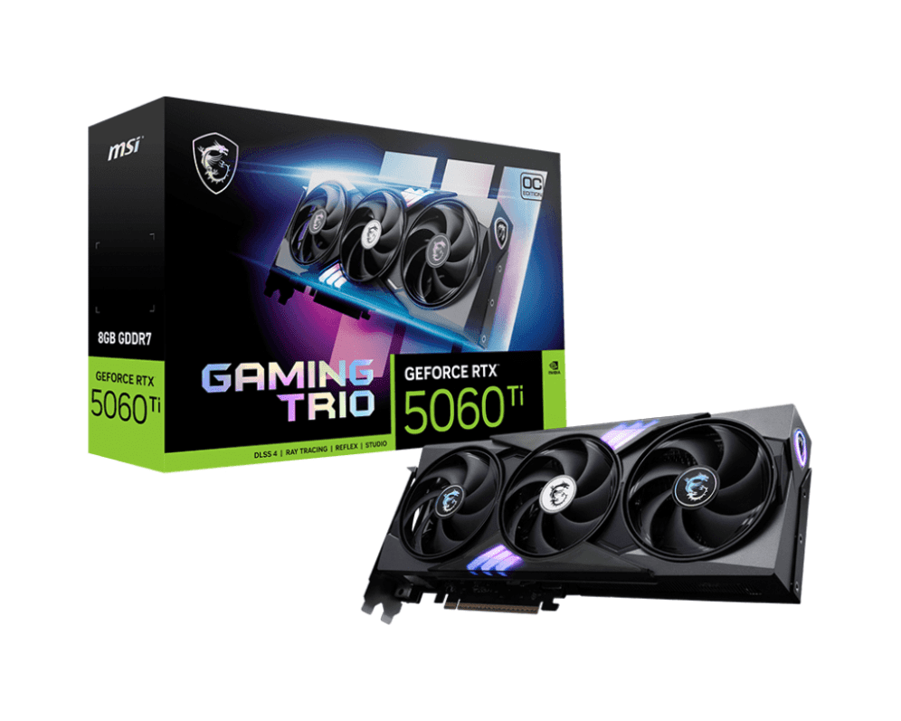 TARJETA GRAFICA MSI GEFORCE RTX 5060 TI 8G GAMING TRIO OC 4711377341394 912-V536-004