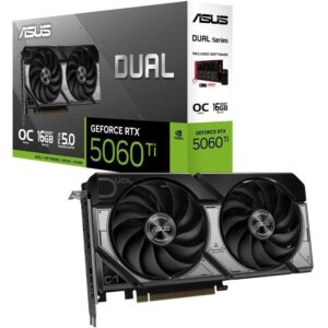 Tarjeta Gráfica Asus Dual GeForce RTX 5060 Ti OC/ 16GB GDDR7 4711387994306 90YV0MH0-M0NA00 ASU-GF RTX5060TI D OC 16G