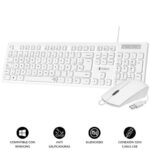 Teclado y Ratón Subblim Combo Business Slim Silencioso/ Blanco 8436586742553 SUBKBC-CSSK02 SUB-TEC COMBO BUS SLIM WH