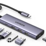 Ugreen 15596 base para portátil y replicador de puertos Alámbrico USB 3.2 Gen 1 (3.1 Gen 1) Type-A + Type-C Aluminio 6941876215966 | P/N: 15596 | Ref. Artículo: 1399535