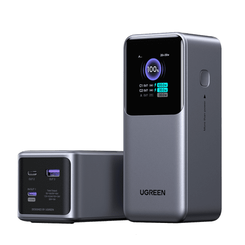 Ugreen 20000mAh 130W Fast Charging Powerbank Litio Gris - Imagen 3