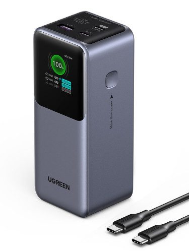 Ugreen 20000mAh 130W Fast Charging Powerbank Litio Gris 6941876242924 | P/N: 35524B | Ref. Artículo: 1399553