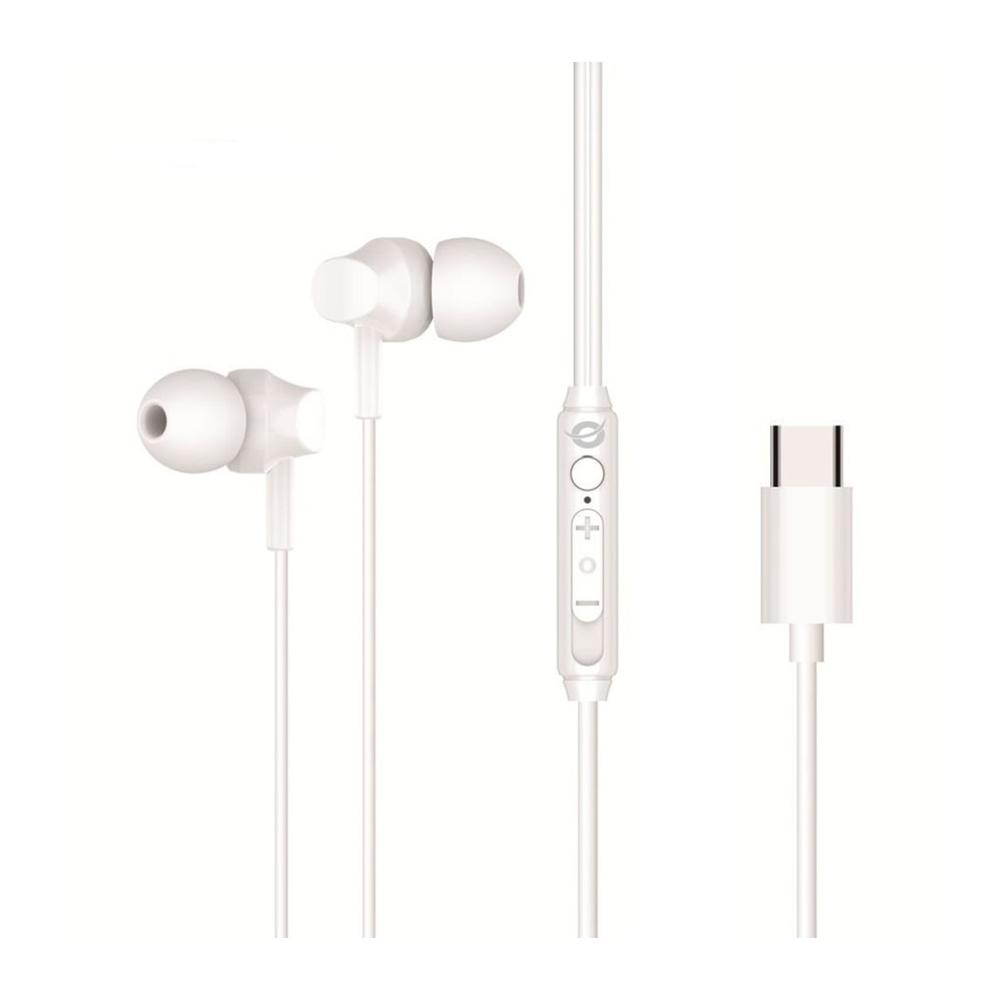 4015867243138 | P/N: BRENDAN03W | Cod. Artículo: DSP0000036795 Auricular intrauditivo usb - c conceptronic brendan03w 1.2m microfono blanco