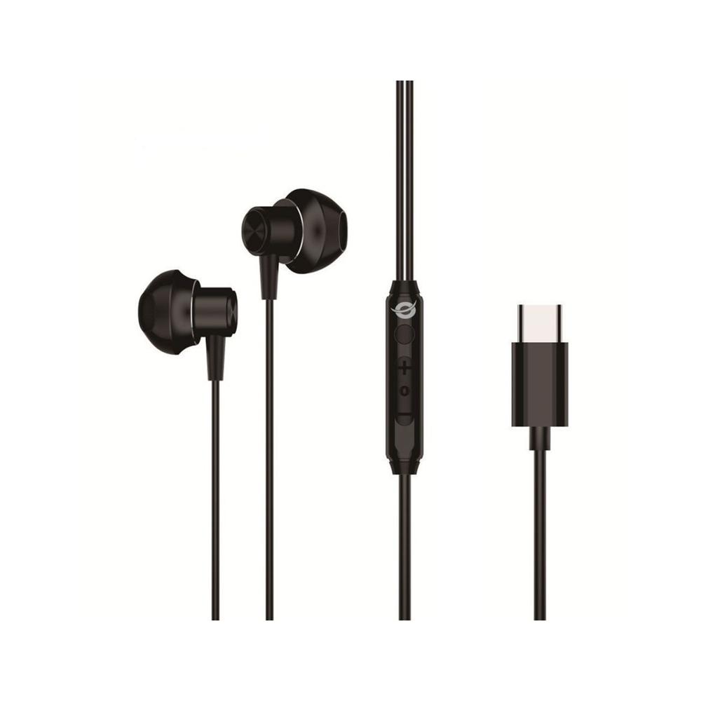 4015867243145 | P/N: BRENDAN04B | Cod. Artículo: DSP0000036785 Auricular intrauditivo usb - c conceptronic brendan04b microfono controles 1.2m color negro
