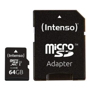 4034303022366 | P/N: 3433490 | Cod. Artículo: DSP0000008040 Tarjeta memoria micro sd intenso 64gb profesional v30 + adaptador sd