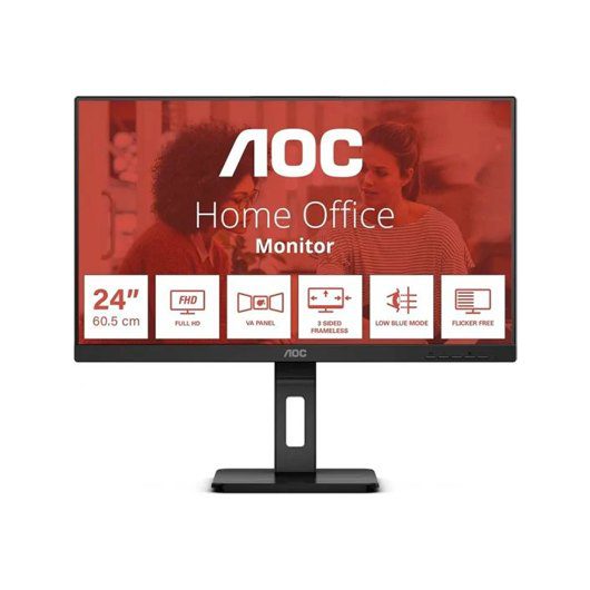4038986141253 | P/N: 24E3QAF | Cod. Artículo: DSP0000028673 Monitor led 24 pulgadas aoc 24e3qaf negro