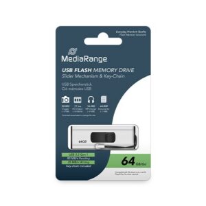 4260283113439 PENDRIVE 64GB USB 3.2 MEDIARANGE SILVER-BLACK MR917 A0056149 Mediarange Almacenamiento MR917