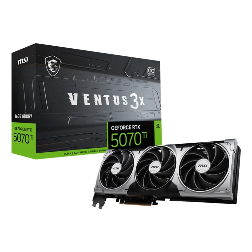 4711377301589 | P/N: 912-V531-083 | Cod. Artículo: DSP0000033154 Tarjeta grafica msi rtx 5070ti ventus 3x oc 16gb gddr7