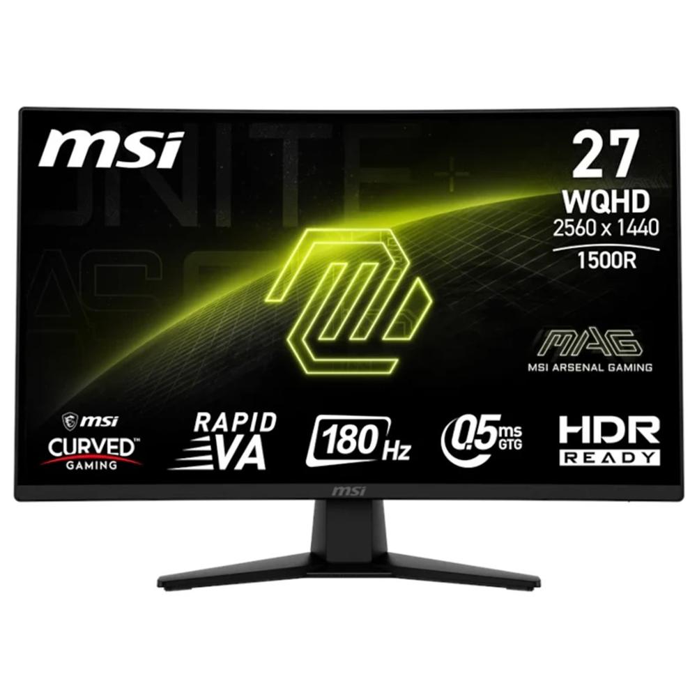 4711377331609 | P/N: 9S6-3CE31T-007 | Cod. Artículo: DSP0000038977 Monitor led gaming 27 pulgadas msi mag274cqf curvo - va - wqhd - dp - hdmi - 180hz - 0.5ms - vesa 100x100