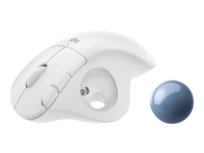 Mouse raton logitech ergo m575 bluetooth & wireless blanco - Imagen 2