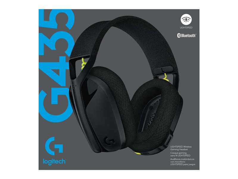 Auriculares con micrófono logitech g435 gaming inalámbricos negro - Imagen 3