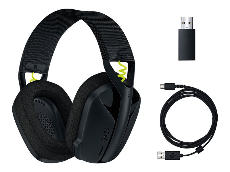 Auriculares con micrófono logitech g435 gaming inalámbricos negro - Imagen 4