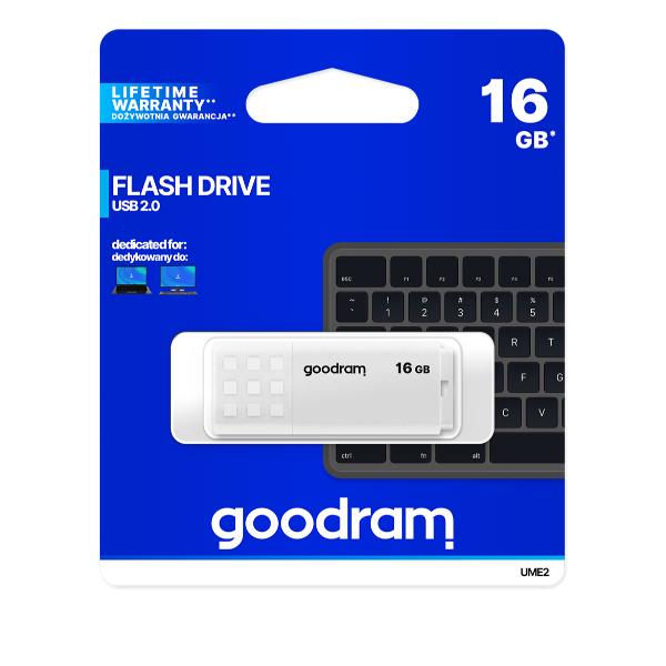 Memoria usb 2.0 goodram 16gb ume2 blanco - Imagen 3