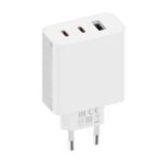 6941812737941 | P/N:  | Cod. Artículo: MGS0000024526 Cargador xiaomi 2c1a gan 67w trio - 2 x usb c 1 x usb a - con cable - color blanco