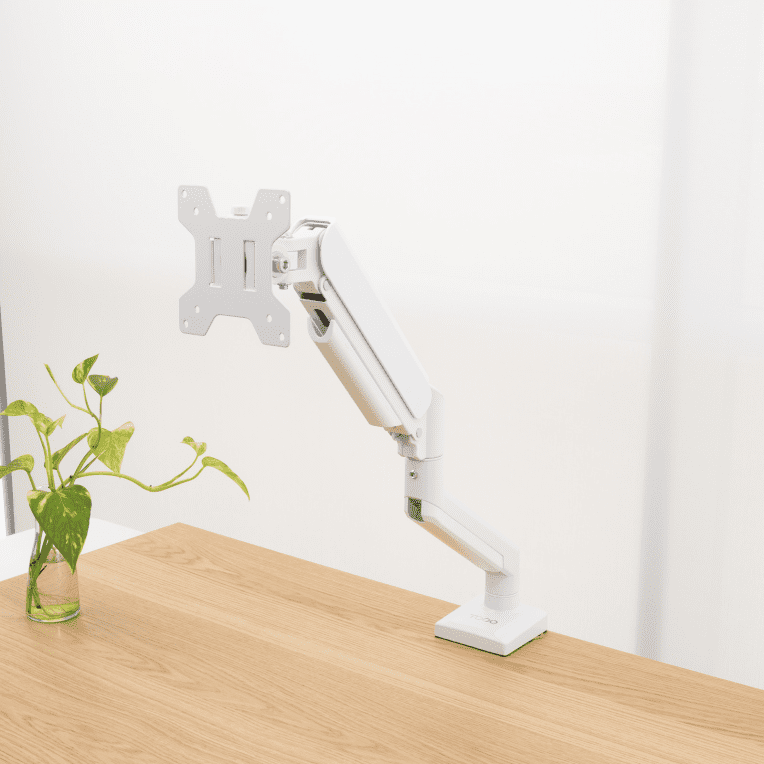 Soporte mesa tooq vesa hasta 34 pulgadas 100x100mm max 10kg blanco - Imagen 2