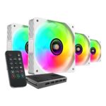 8435693110002 | P/N: MFSI4KITW | Cod. Artículo: DSP0000035730 Ventilador caja mars gaming mf3dprokit argb 4x 120mm blanco + hub rf remote