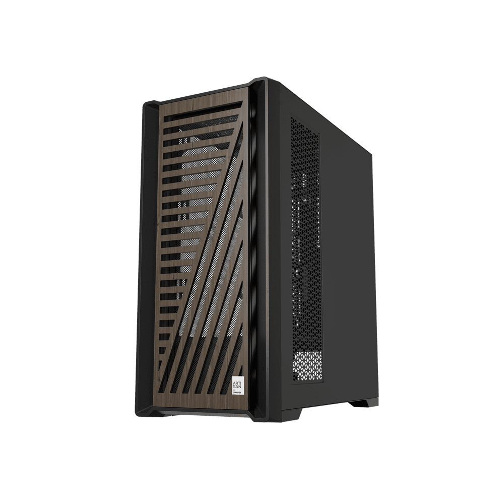 Caja ordenador phoenix gaming artisan noble negra frontal de madera atx filtros antipolvo tipo c - Imagen 8