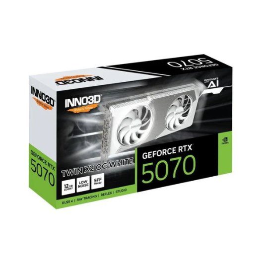 8886307700322 TARJETA GRÁFICA INNO3D RTX 5070 TWIN X2 OC WHITE 12GB N50702-12D7X-195064W A0056273 Inno3d Tarjetas Gráficas N50702-12D7X-195064W